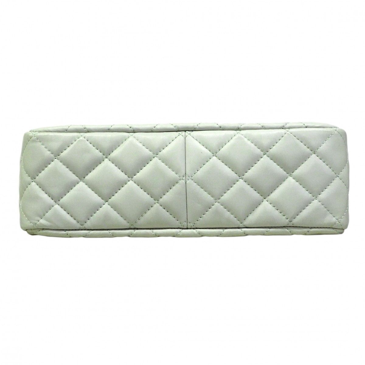 Chanel Shoulder Bag Quilted Lambskin Pale Green Silver — view 3