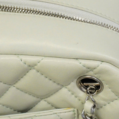 Chanel Shoulder Bag Quilted Lambskin Pale Green Silver — view 7