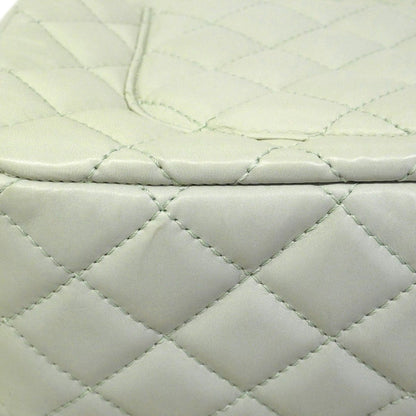 Chanel Shoulder Bag Quilted Lambskin Pale Green Silver — view 6