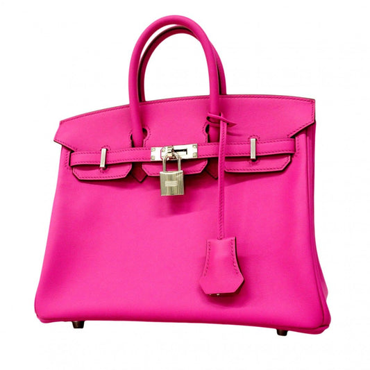 Hermes Handbag Birkin 25 Swift Magnolia Silver