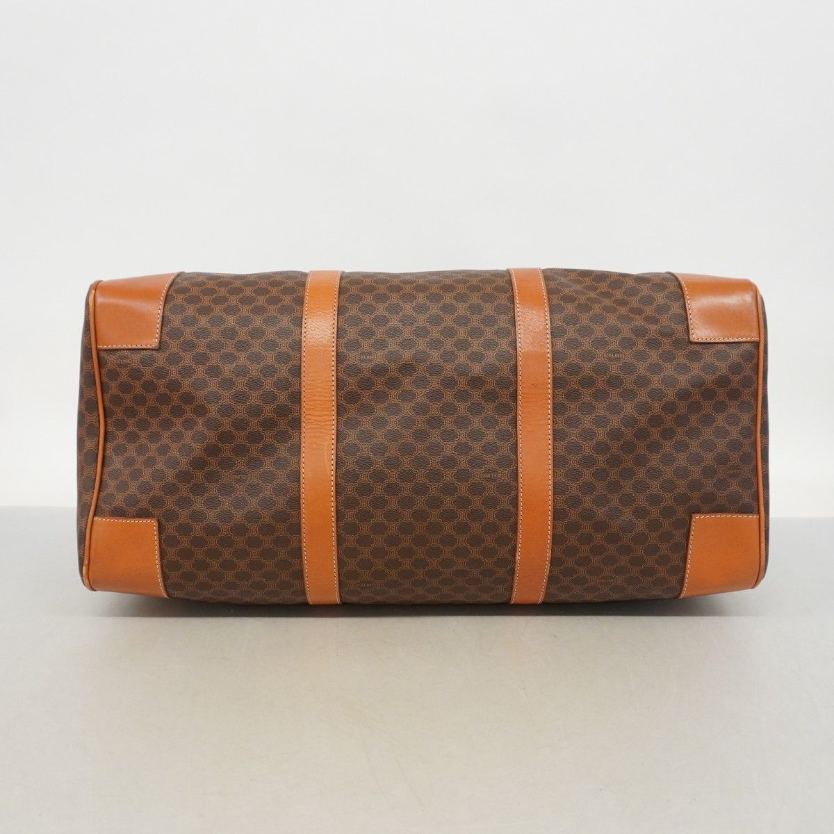 Celine Boston Bag Macadam Brown Gold — view 3