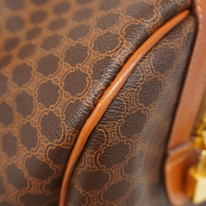Celine Boston Bag Macadam Brown Gold — view 7