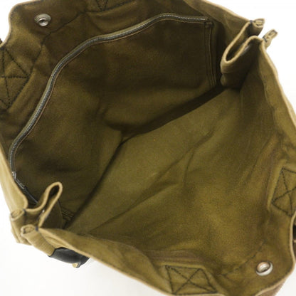 Hermes Tote Fourre Tout MM Canvas Black Khaki Silver — view 4