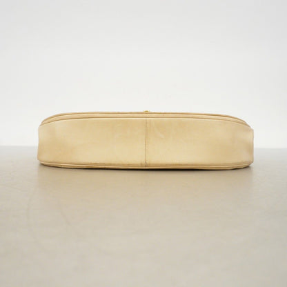 Chanel Shoulder Bag Lambskin Beige Gold — view 3