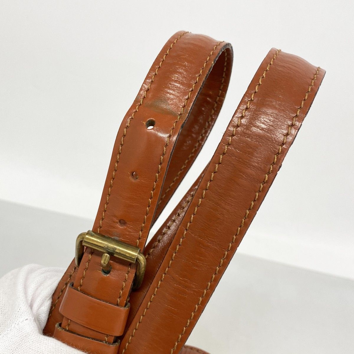 Louis Vuitton Shoulder Bag Epi Cartouchiere Kenya Brown — view 8
