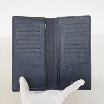 Louis Vuitton Wallet Taiga Portefeuille Brazza Blue Marine — view 3