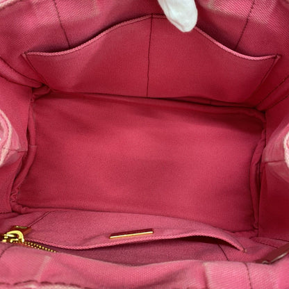 Prada Tote Canapa Canvas Pink Gold — view 4
