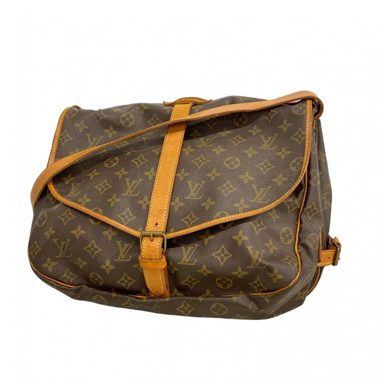 Louis Vuitton Shoulder Bag Monogram Saumur 35 Brown