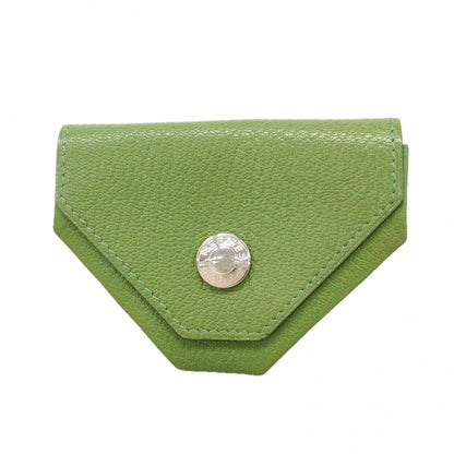 Hermes Coin Case Van Quatre Chevre Misor Vert Bengal Silver