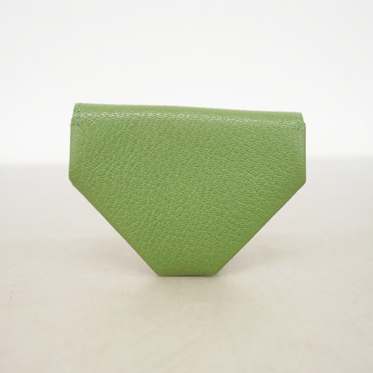 Hermes Coin Case Van Quatre Chevre Misor Vert Bengal Silver — view 6