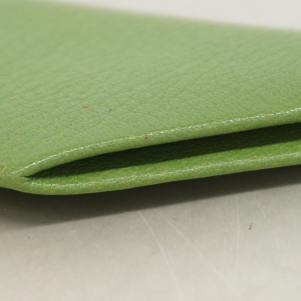 Hermes Coin Case Van Quatre Chevre Misor Vert Bengal Silver — view 5