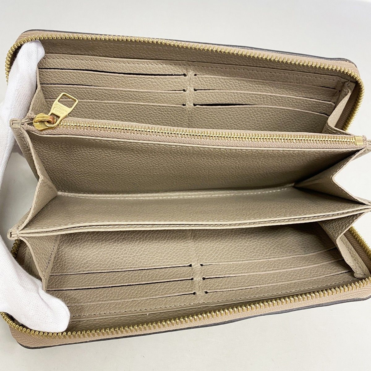 Louis Vuitton Wallet Monogram Empreinte Bicolor Zippy Tourterelle Cles — view 3