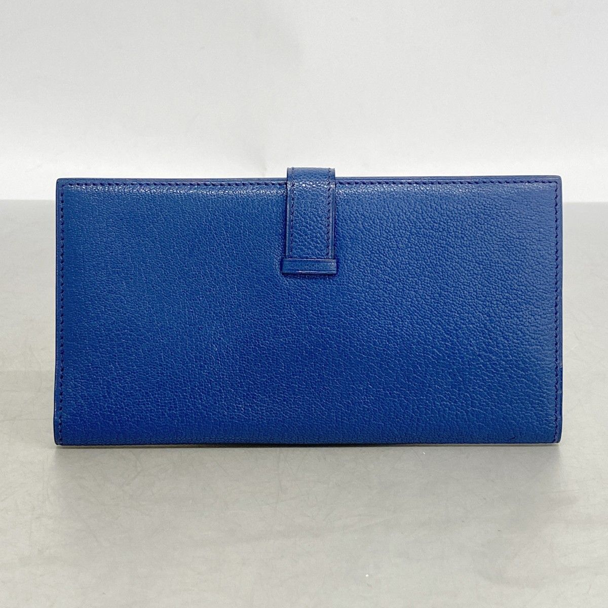 Hermes Wallet Bearn Chevre Misor Blue Domalt Silver — view 7