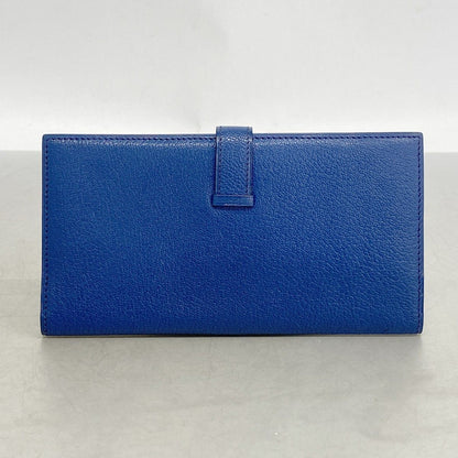 Hermes Wallet Bearn Chevre Misor Blue Domalt Silver — view 7