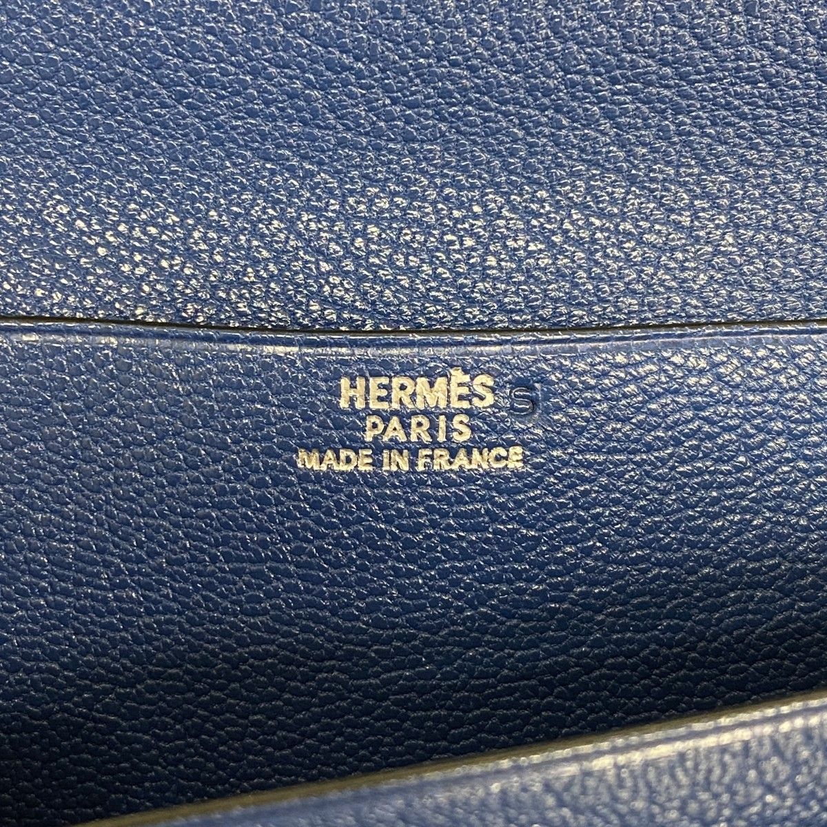 Hermes Wallet Bearn Chevre Misor Blue Domalt Silver — view 4