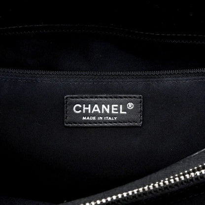 Chanel Chain Tote Quilted Patent Leather Black Silver — view 5