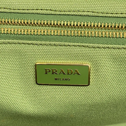 Prada Tote Canapa Canvas Green Gold — view 5