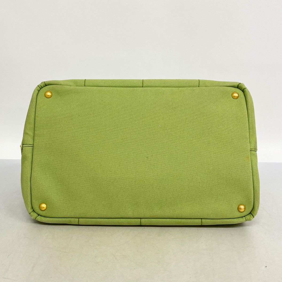 Prada Tote Canapa Canvas Green Gold — view 3