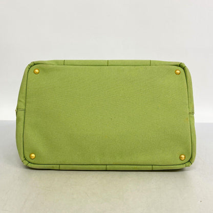 Prada Tote Canapa Canvas Green Gold — view 3