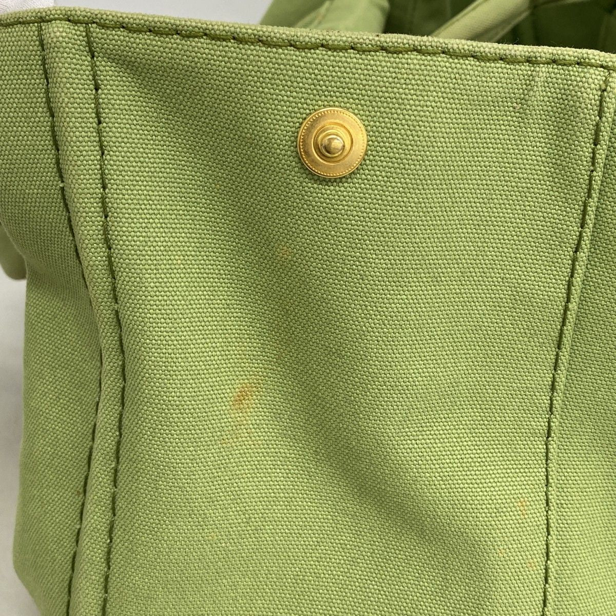 Prada Tote Canapa Canvas Green Gold — view 7