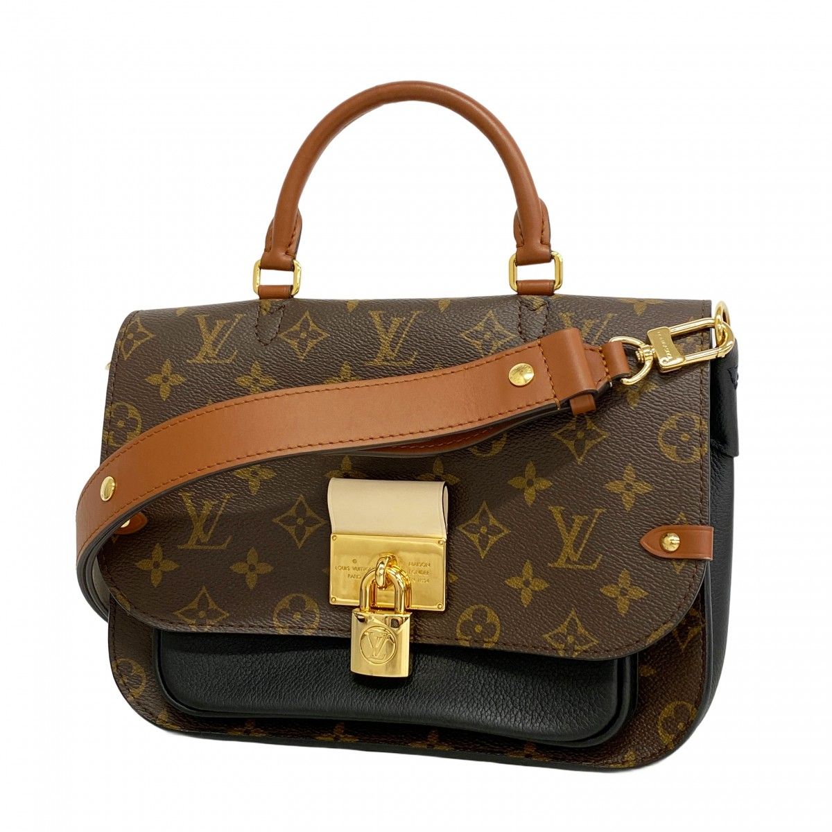 Louis Vuitton Handbag Monogram Vaugirard PM Brown Noir 2-Way Bag