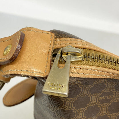 Celine Shoulder Bag Macadam Brown Gold — view 8