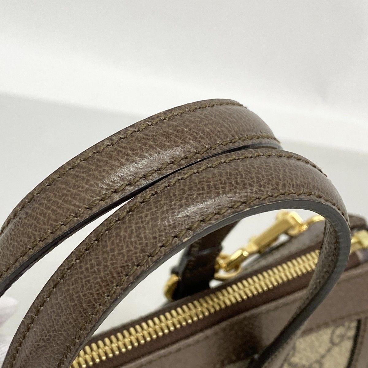 Gucci Handbag Ophidia Brown Gold 2-Way Bag — view 8