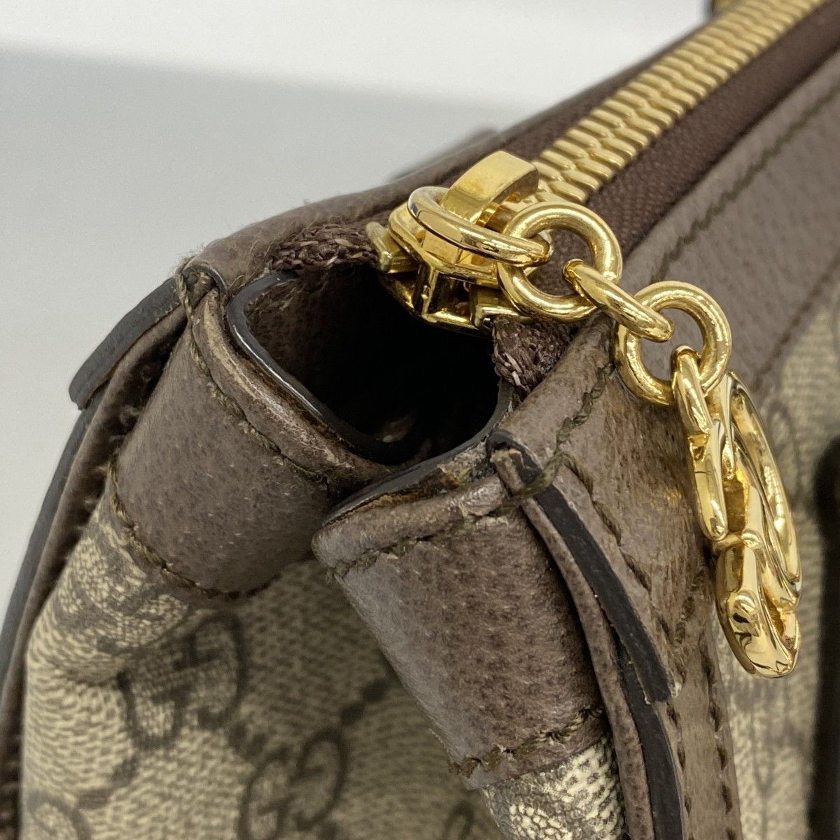 Gucci Handbag Ophidia Brown Gold 2-Way Bag — view 7