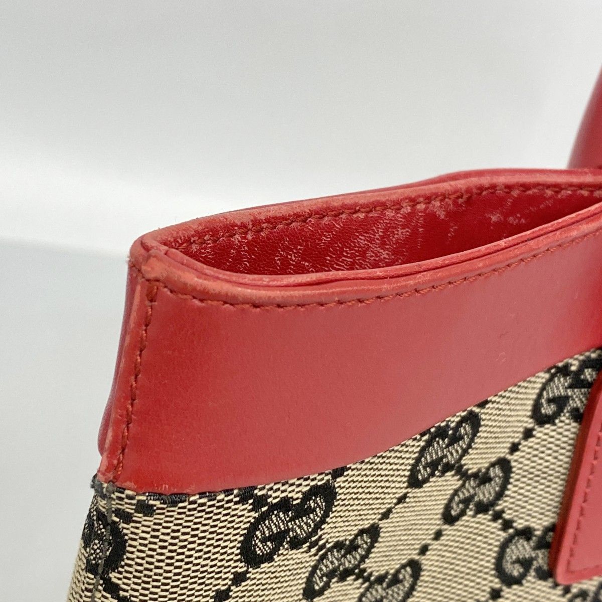 Gucci Tote GG Canvas 002 Black Red Gold — view 8