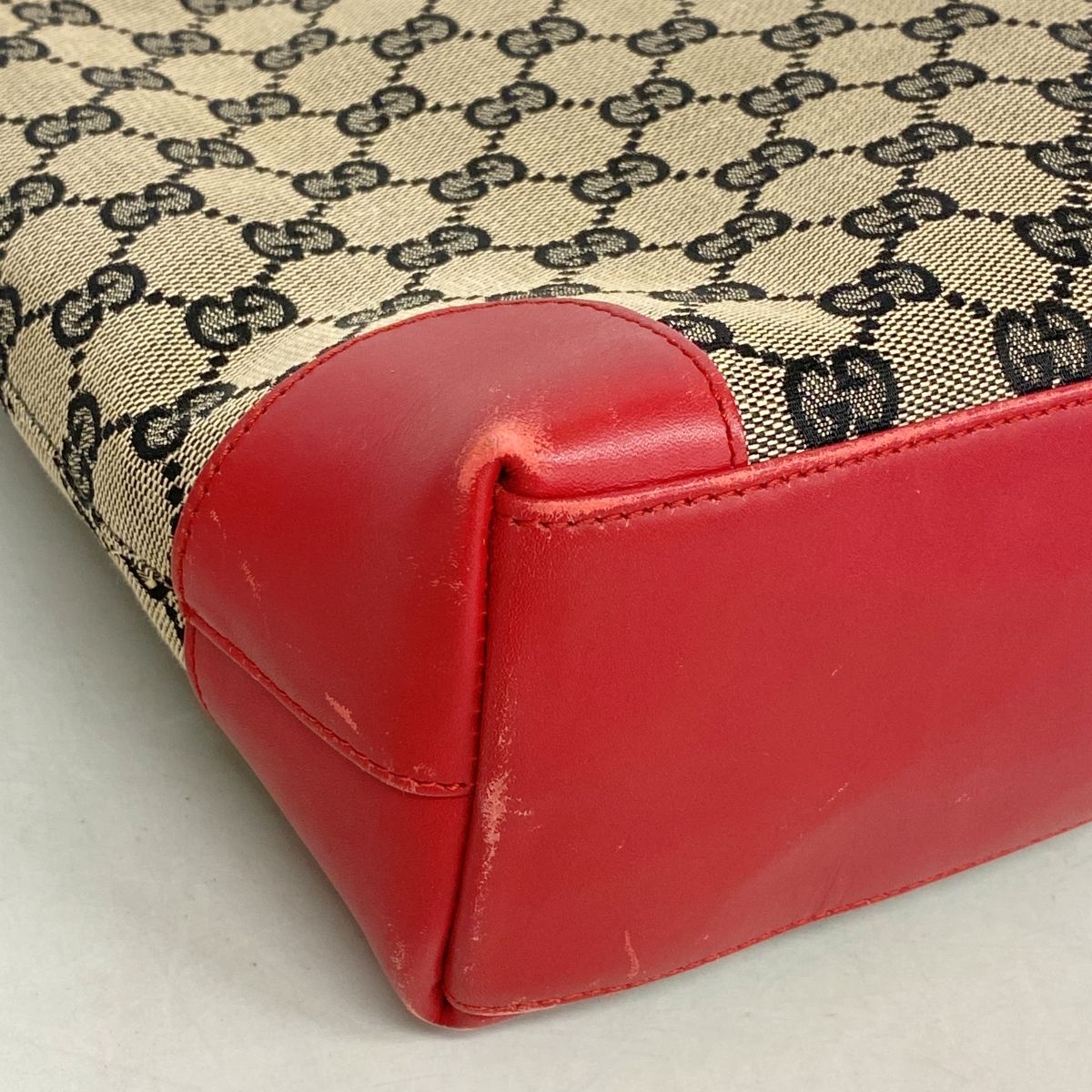 Gucci Tote GG Canvas 002 Black Red Gold — view 7