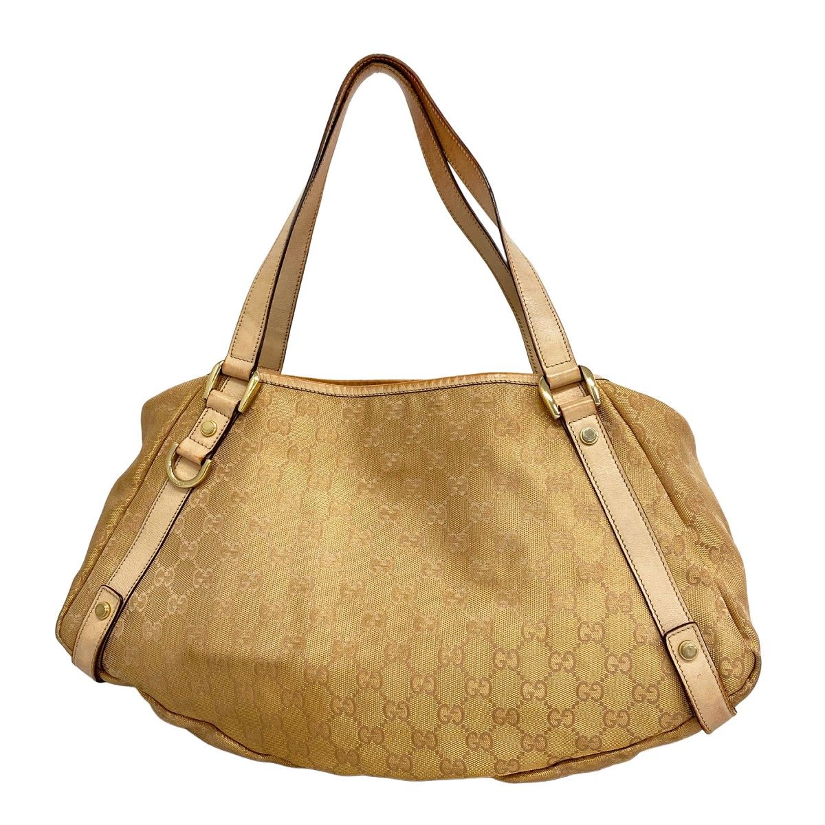 Gucci Tote GG Canvas Pin Beige Gold