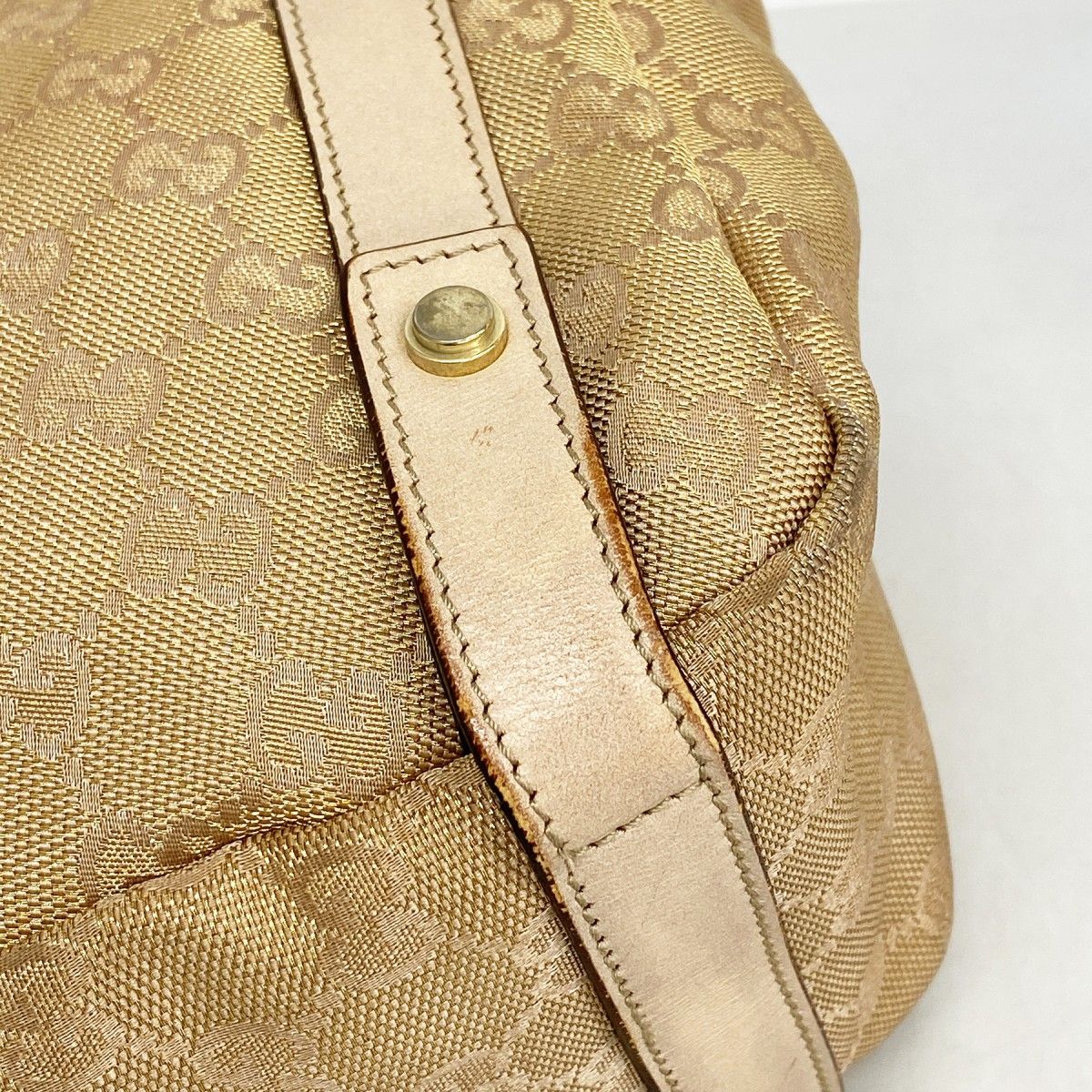 Gucci Tote GG Canvas Pin Beige Gold — view 8