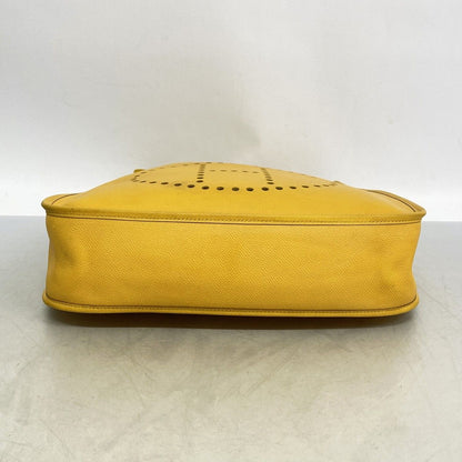 Hermes Shoulder Bag Evelyne Courchevel Jaune Gold — view 3