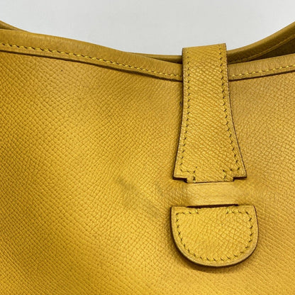 Hermes Shoulder Bag Evelyne Courchevel Jaune Gold — view 6