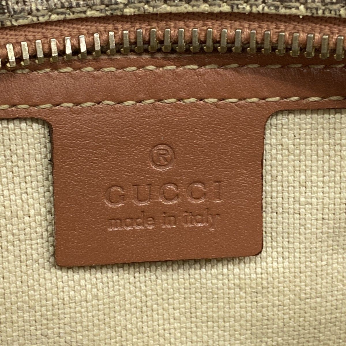 Gucci Shoulder Bag GG Supreme Brown Pink Champagne Gold — view 5