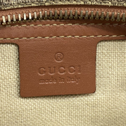 Gucci Shoulder Bag GG Supreme Brown Pink Champagne Gold — view 5