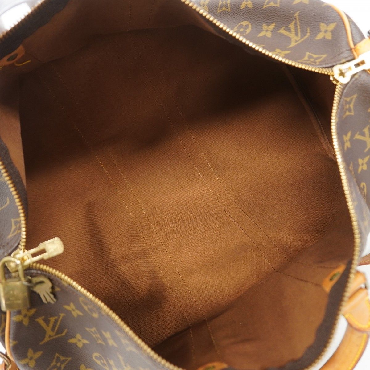 Louis Vuitton Boston Bag Monogram Keepall Bandouliere 45 Brown — view 4