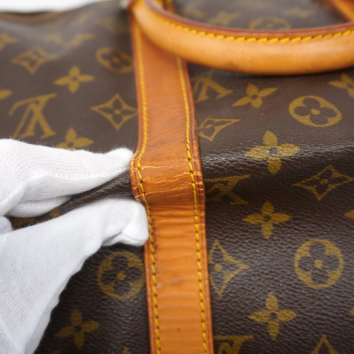 Louis Vuitton Boston Bag Monogram Keepall Bandouliere 45 Brown — view 6