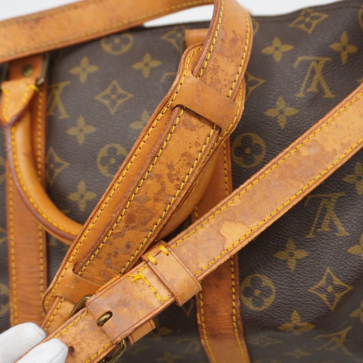 Louis Vuitton Boston Bag Monogram Keepall Bandouliere 45 Brown — view 7