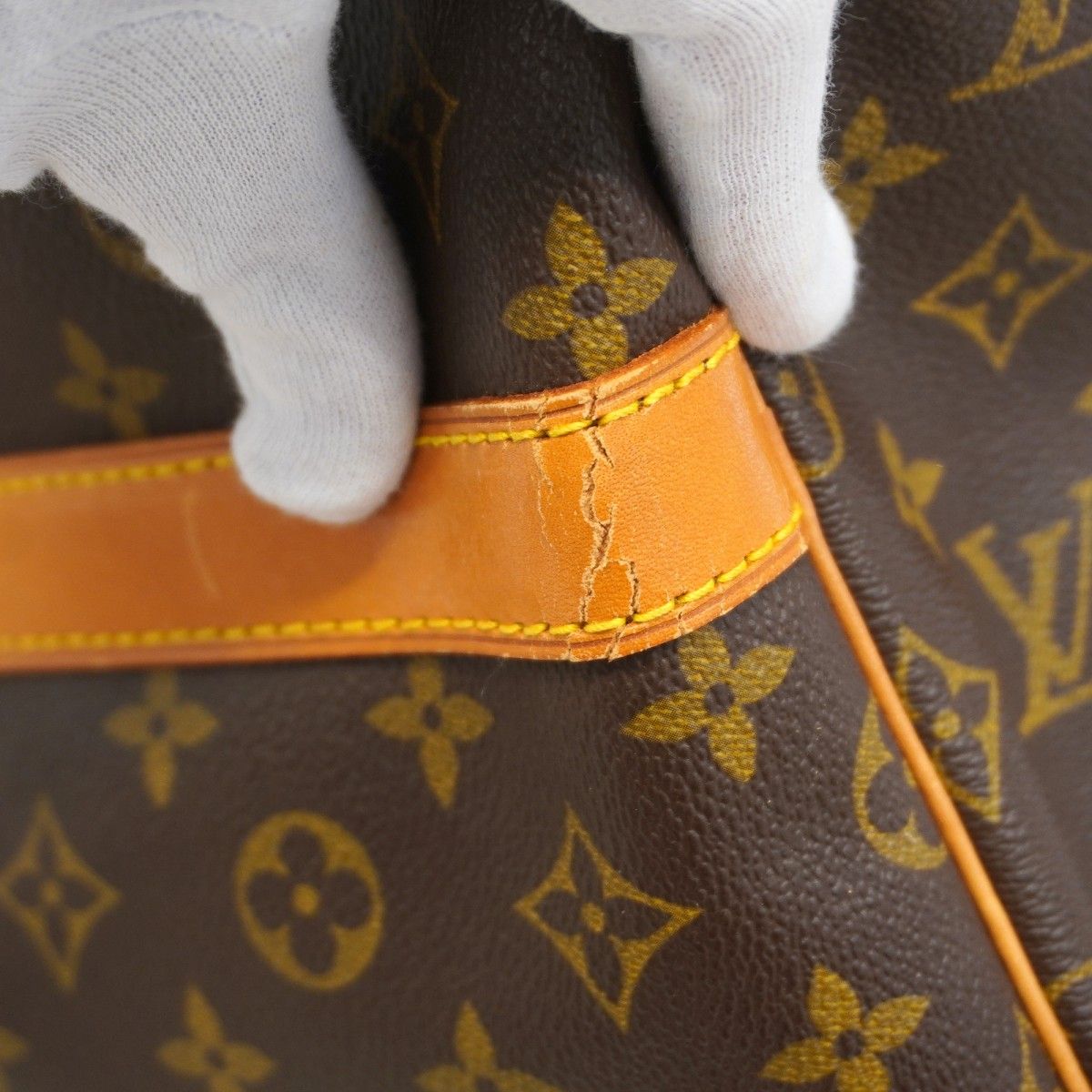 Louis Vuitton Boston Bag Monogram Keepall Bandouliere 55 Brown — view 6