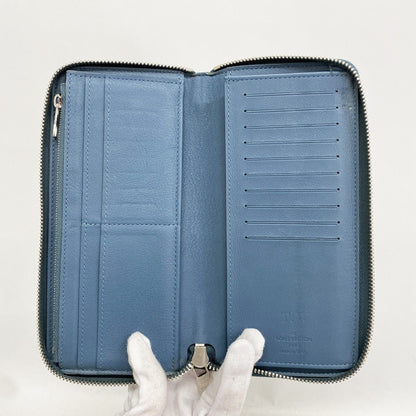 Louis Vuitton Wallet Taiga Zippy Vertical Blue — view 3