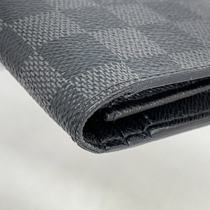 Louis Vuitton Wallet Damier Graphite Portefeuille Brazza Black — view 6