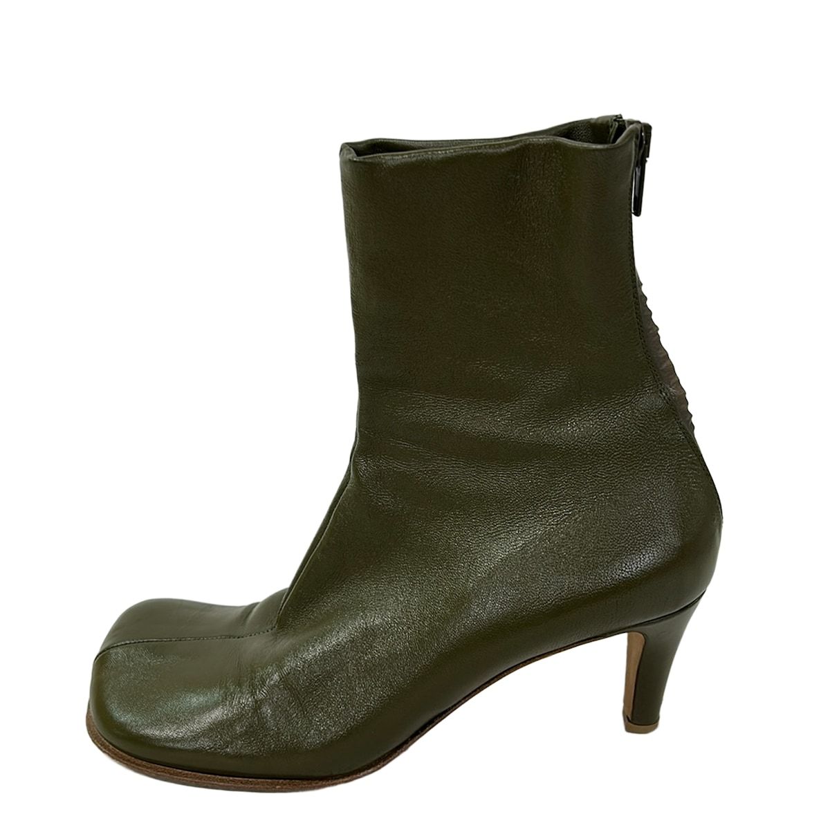 Bottega Veneta Short Boots 38 LadyKhaki Leather