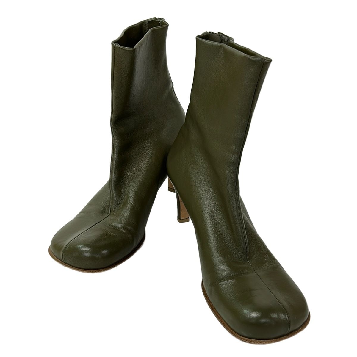 Bottega Veneta Short Boots 38 LadyKhaki Leather — view 2