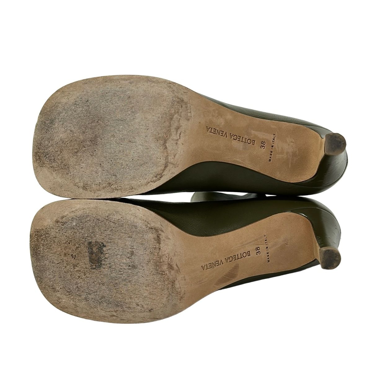 Bottega Veneta Short Boots 38 LadyKhaki Leather — view 4