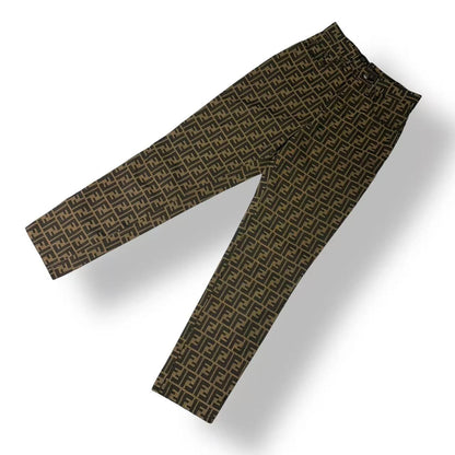 Fendi Pants Zucca FF Log All Pattern Brown Black 42