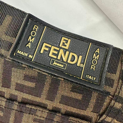 Fendi Pants Zucca FF Log All Pattern Brown Black 42 — view 6