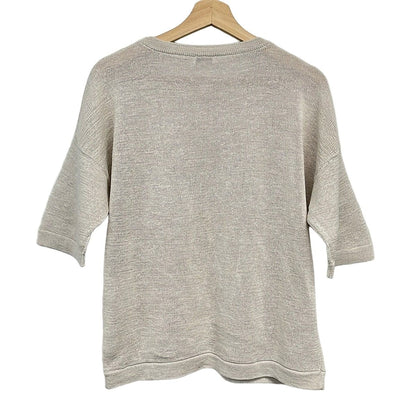 Brunello Cucinelli Short Sleevesweater Silver Kuru Knit Bo Leche — view 2