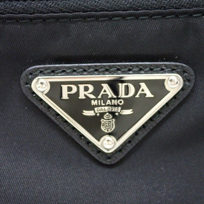Prada Re-Nylon Shoulder Bag Nylon Leather Black Nero Silver Pouch — view 9