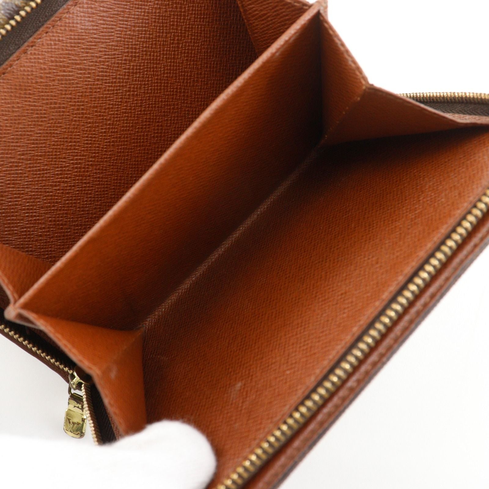 Louis Vuitton Zip Monogram Canvas Brown LadyWallet Wallet — view 6